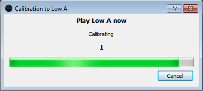 Calibration dialog Calibration dialog